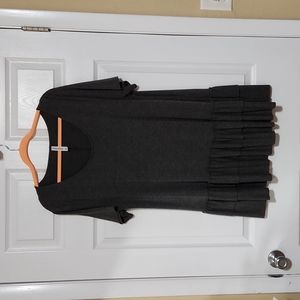 Gray babydoll blouse